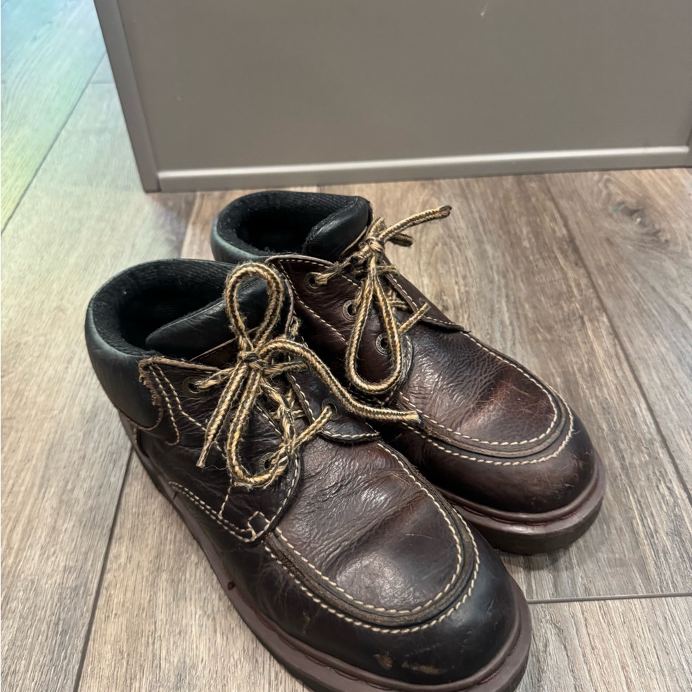 Dr. Martens Women’s Dark Brown Leather Boots Size 10